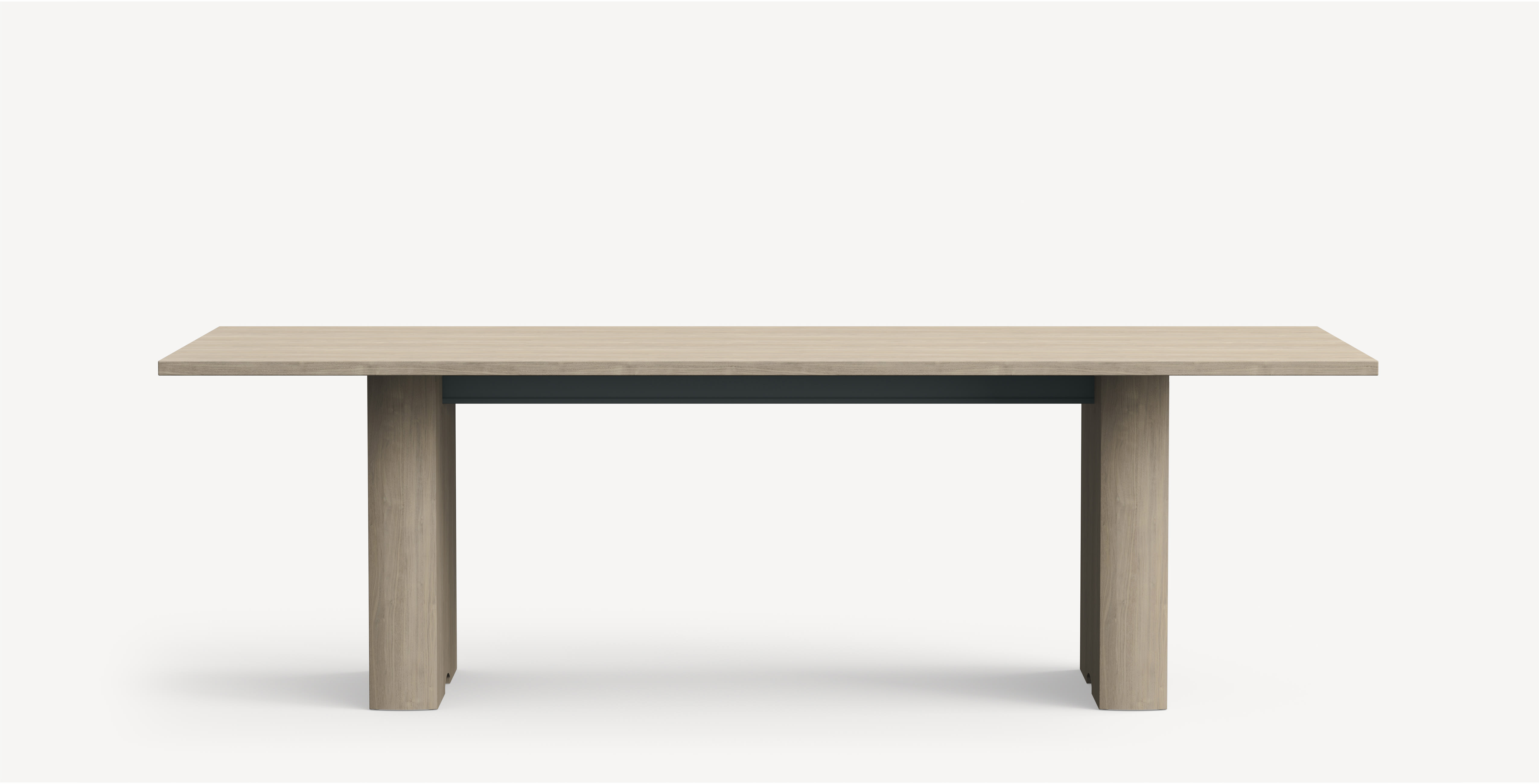 Allsteel Structure conference table in light wood with a panel base.