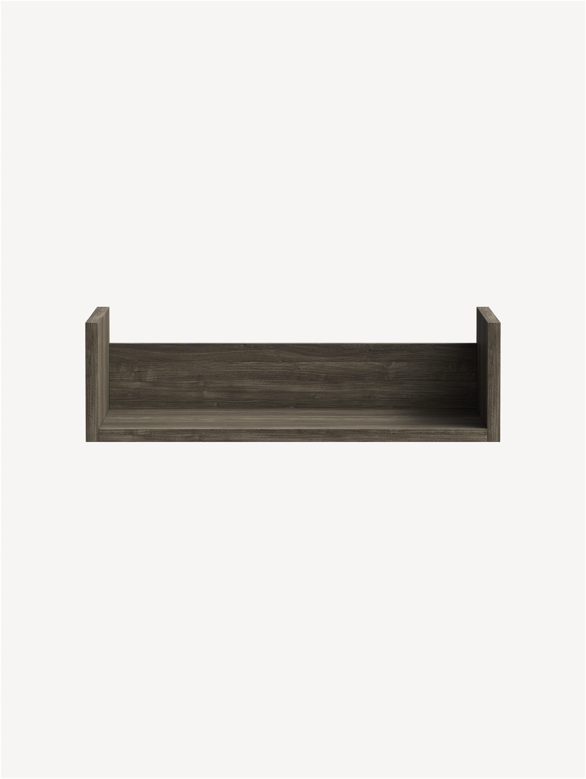 Approach Cubby Storage Shelf in brownish grey wood.