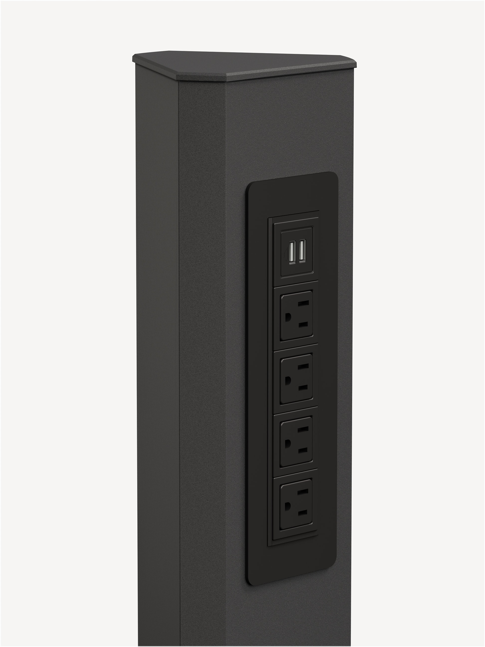 Black modular power solution for collaboration.