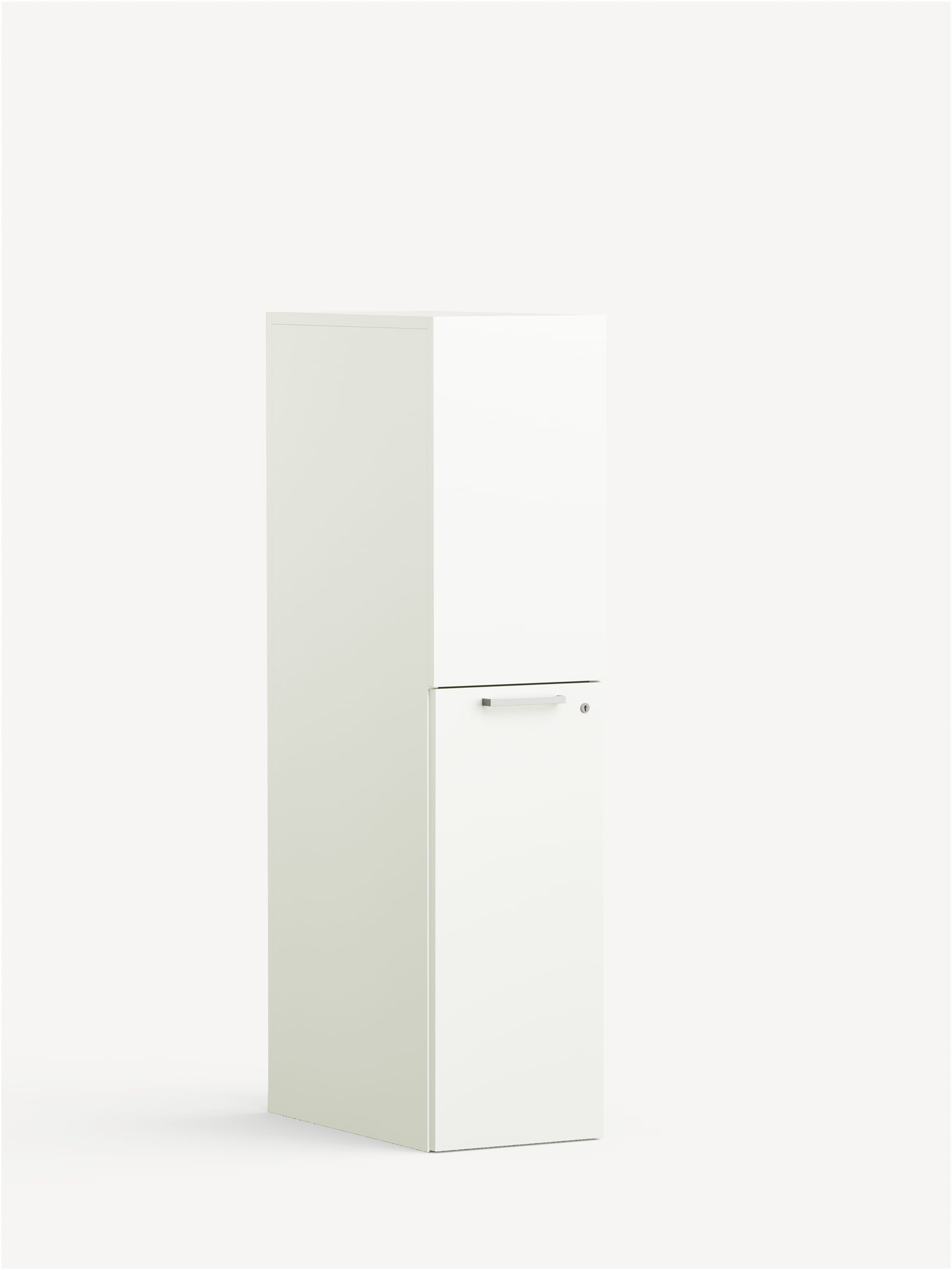 Further Right Side Access Tower in white with a square handle.