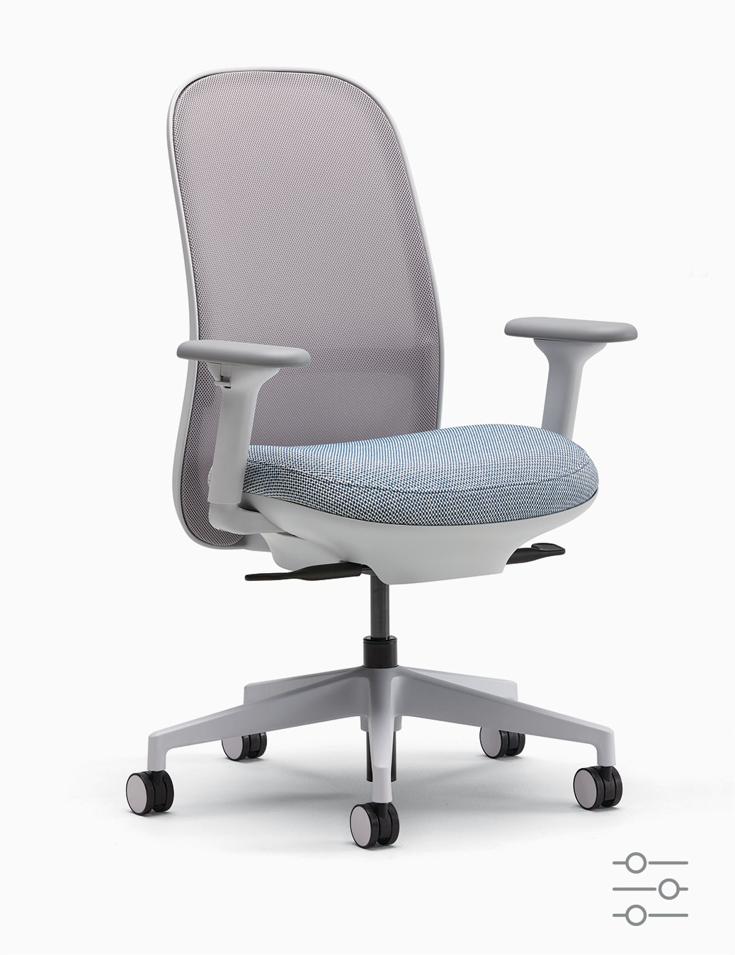 Daily Office Chair - Sky Blue/White