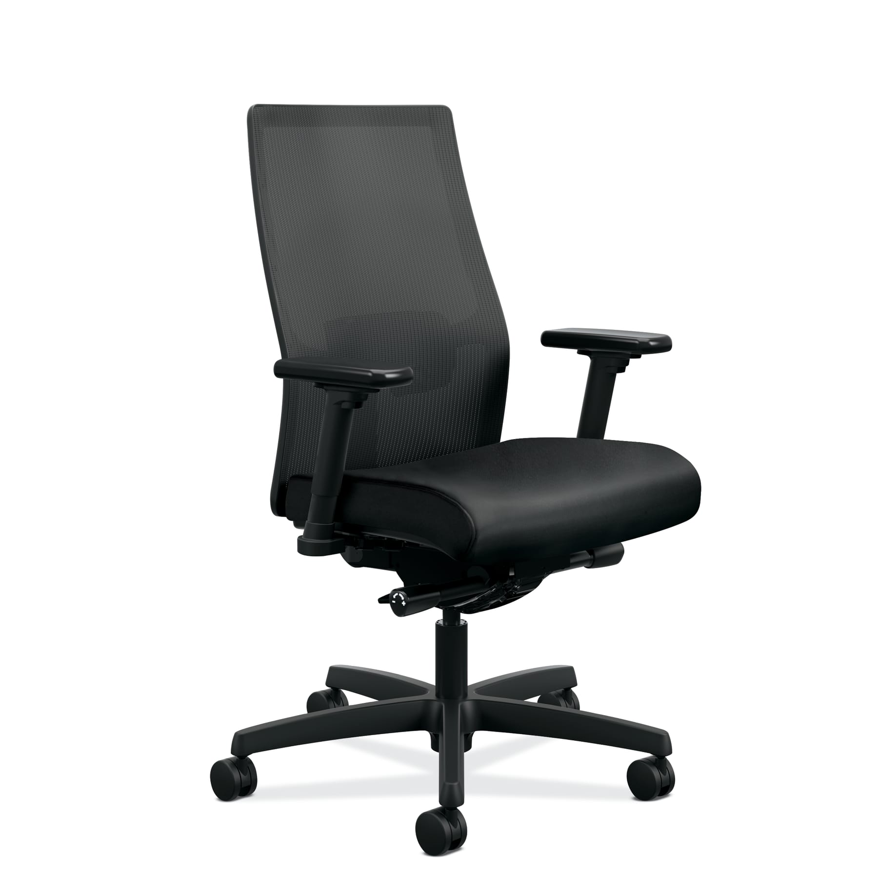 HON Ignition 2.0 Mesh Office Chair | Mid-Back | Mesh Back | Synchro-Tilt | Black Seat Fabric | Black Mesh | Black Frame