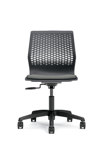 Allsteel, The Lyric work chair provides a multitude of choices, including three control types, two frame colors, six mesh