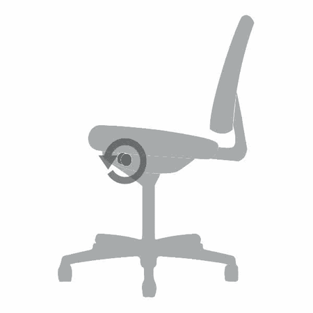 computer chair leaning to one side