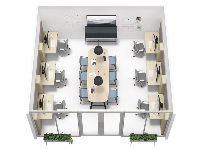 Gunlocke Silea Modern Leader Multifunction Office