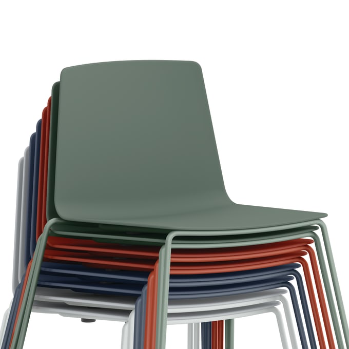 Allsteel Vicinity MP Chair in 4 Finishes, Stacked