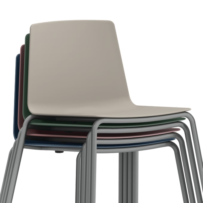 Allsteel Vicinity MP Chair in 4 Finishes, Stacked