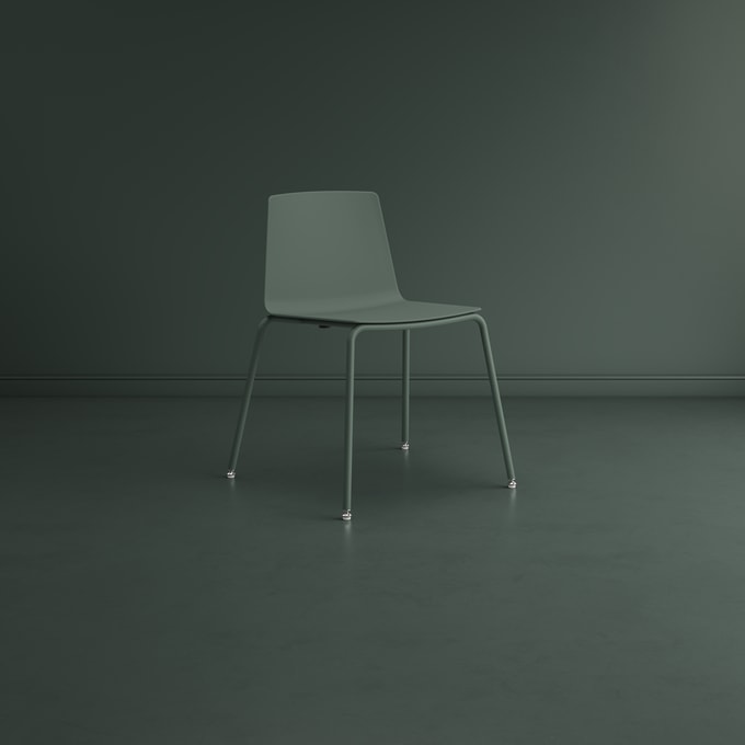 Allsteel Vicinity MP Chair 4 Leg in Monochromatic Finish