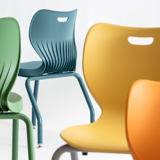 Family image of Smartlink chairs in various polyshell colors.