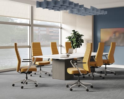 Cofi executive high-back chairs with Preside table.