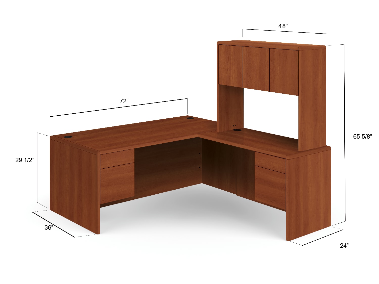 32 5/8w x 14 5/8d x 37 1/8h Mahogany HON 107292NN 10700 Series Bookcase Hutch 32 5/8w x 14 5/8d x 37 1/8h Mahogany HON 107292NN 10700 Series Bookcase Hutch
