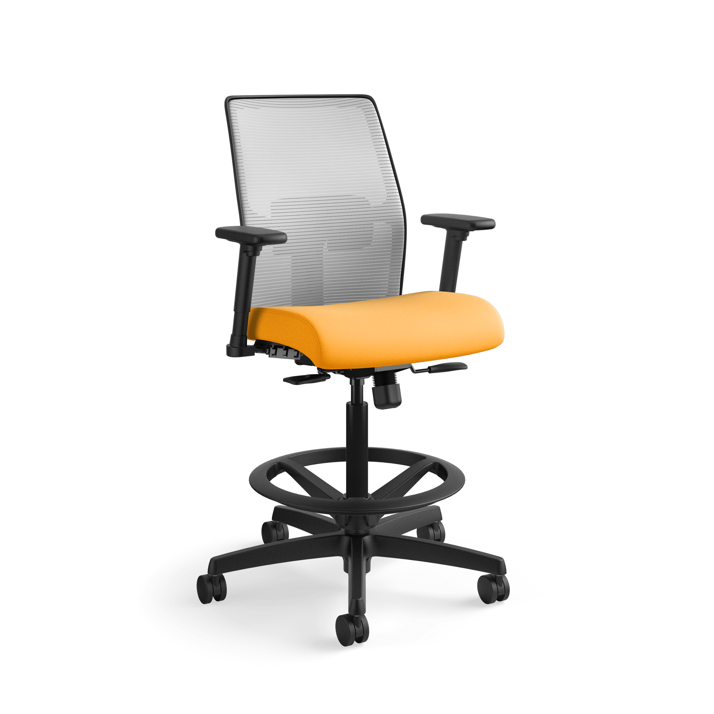 HON Black Vinyl Rolling Office Chairs : 3DUT48 by HON