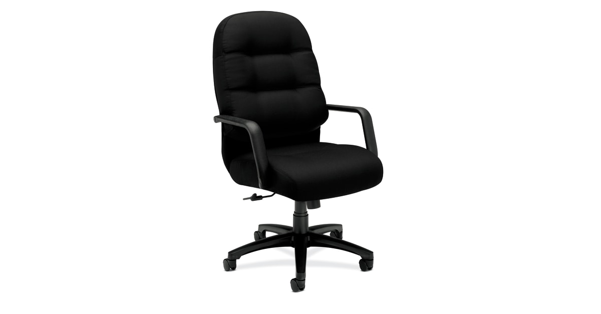 HON® Pillow Soft Ergonomic Fabric High-Back Executive Office Chair, Black