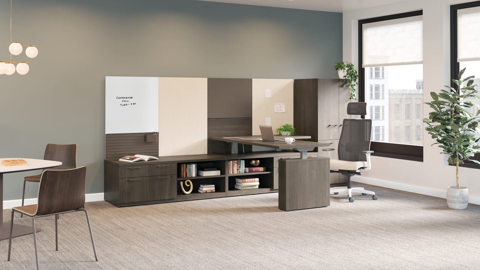 Elective Elements Freestanding Office Desk with Storage