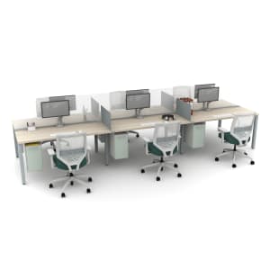 Hon Empower Basic 2 Person Shared Work Table Set with Power and