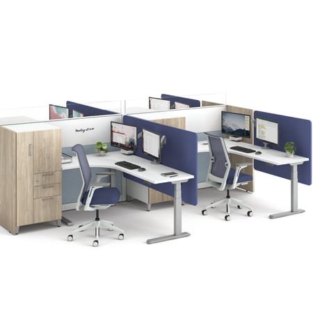 Abound workstation with Cipher seating