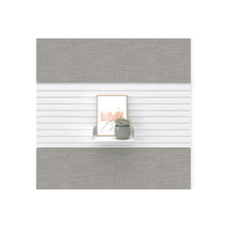 Workwall slotted tile closeup with attached tray.