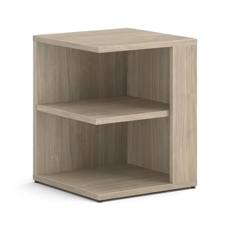 10500 Series square end cap bookshelf with two shelves