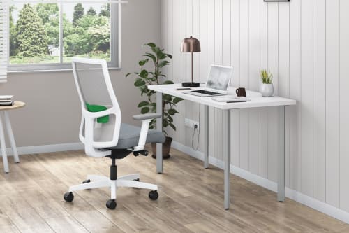 Ignition mesh task chair with Coze desk in home office