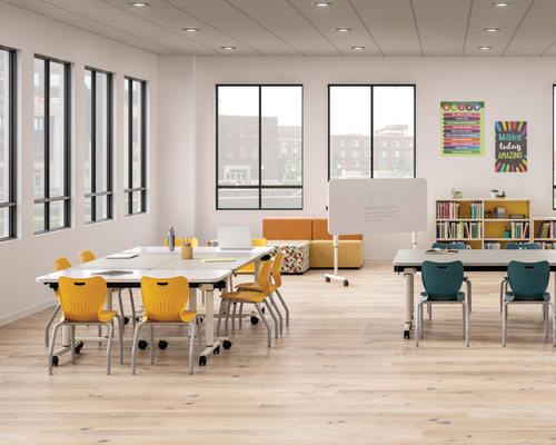 Elementary classroom featuring Field Trip tables and SmartLink seating.