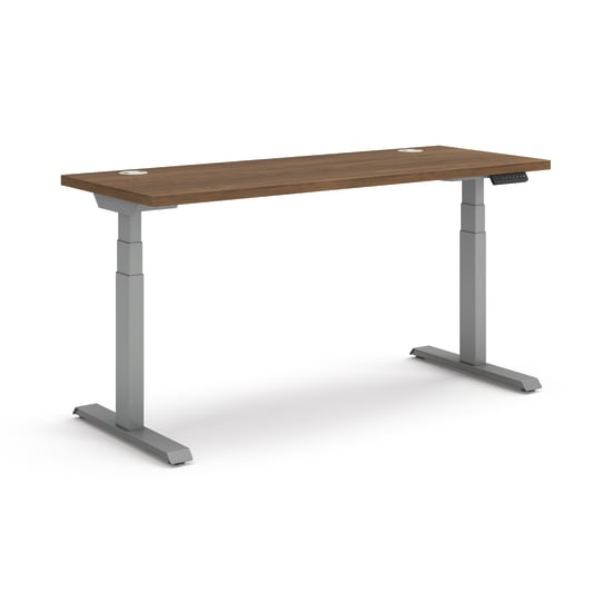 Coordinate Height Adjustable Table in Pinnacle Top and Silver Base