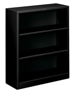 HON Brigade Steel Bookcase | 3 Shelves | 3412W | Black Finish
