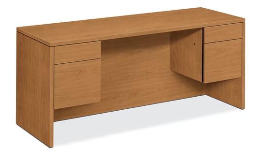 HON 10500 Series Credenza with Knee Space | 2 Box  1 File Drawer | 60W | Harvest Finish