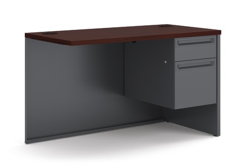 HON 38000 Series Right Return MahoganyCharcoal