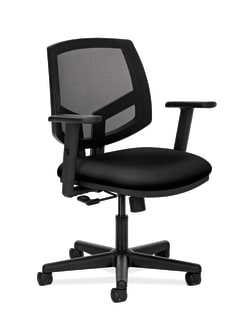 HON Volt Mesh Back Task Chair | CenterTilt | Adjustable Arms | Black Fabric