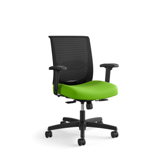 HON Convergence Task Chair | SynchroTilt With Seat Slide Control | Height and WidthAdjustable Arms | Pear Fabric
