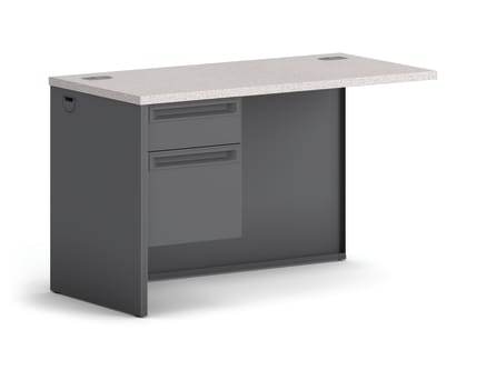 HON 38000 Series Left Return GrayCharcoal