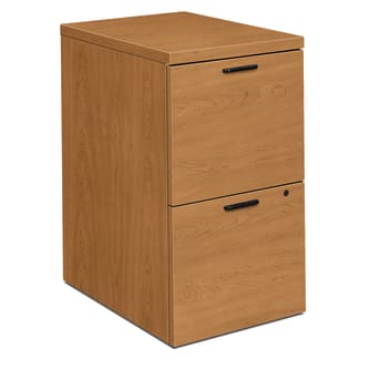 HON 10500 Series Mobile Pedestal | 2 File Drawers | 1534W | Harvest Finish