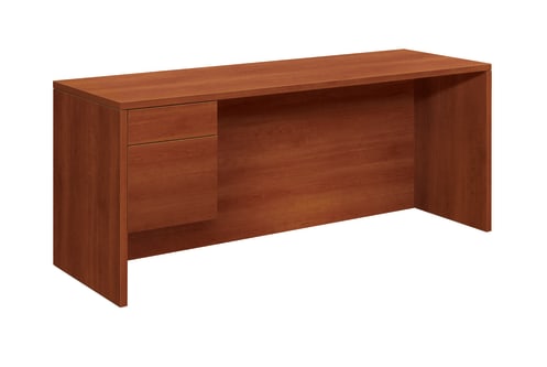 HON 10500 Series Single Pedestal Left Credenza | 1 Box  1 File Drawer | 72W | Cognac Finish