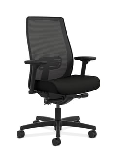 HON Endorse Mesh MidBack Task Chair | BuiltIn Lumbar | SynchroTilt Seat Glide | Black Fabric