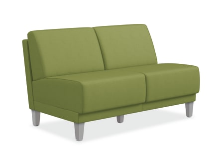 HON Grove TwoSeat Lounge | Armless | Tapered Square Legs | Lawn Fabric
