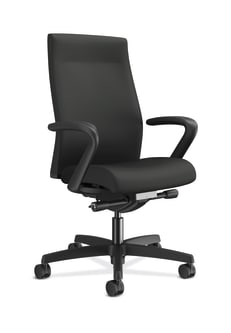 HON Ignition 20 MidBack Upholstered Task | Andvanced SynchroTilt | Fixed Arms | Iron Ore Fabric