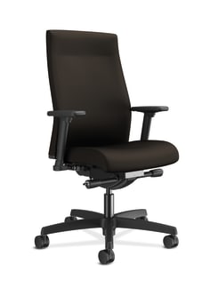 HON Ignition 20 MidBack Upholstered Task | Advanced SynchroTilt | Adjustable Arms | Espresso Fabric | Adjustable Lumbar