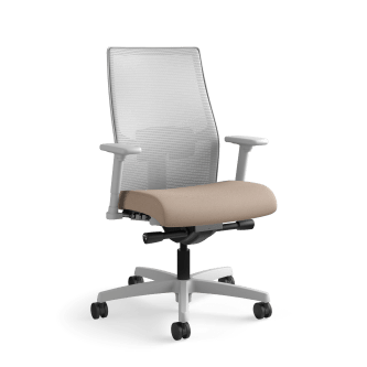 HON Ignition 20 MidBack Task Chair | Fog 4way stretch Mesh Back| Easy Assembly | Morel Fabric