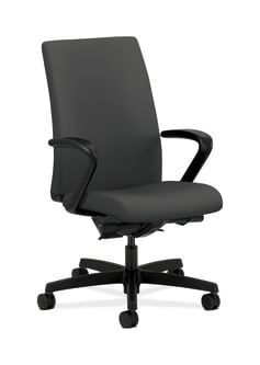 HON Ignition MidBack Task Chair | SynchroTilt Back Angle | Fixed Arms | Iron Ore Fabric