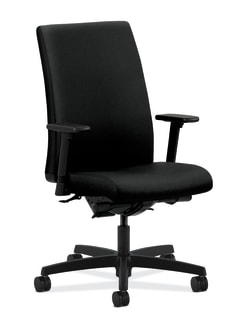 HON Ignition MidBack Task Chair | SynchroTilt Back Angle | Adjustable Arms with Pivot | Black Fabric