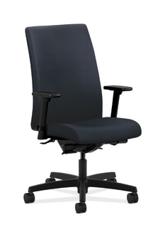 HON Ignition MidBack Task Chair | SynchroTilt Back Angle | Adjustable Arms | Navy Vinyl