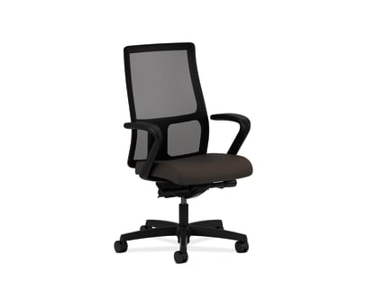 HON Ignition MidBack Task Chair | SynchroTilt Back Angle | Fixed Arms | Espresso Fabric