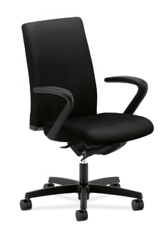 HON Ignition MidBack Task Chair | SynchroTilt | Fixed Arms | Black Fabric