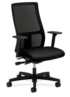 HON Ignition MidBack Mesh Task Chair | SynchroTilt Back Angle | Adjustable Arms | Black Fabric