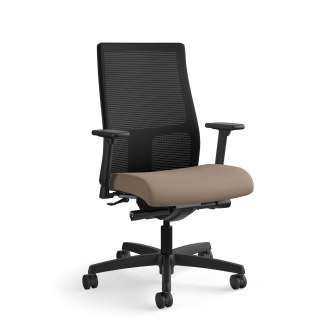 HON Ignition MidBack Mesh Task Chair | SynchroTilt Back Angle | Adjustable Arms | Bark Fabric