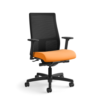 HON Ignition MidBack Mesh Task Chair | SynchroTilt Back Angle | Adjustable Arms | Apricot Fabric