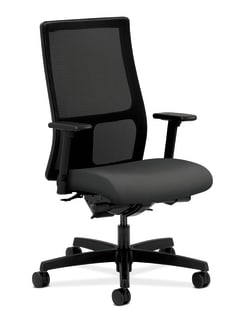 HON Ignition MidBack Mesh Task Chair | SynchroTilt Back Angle | Adjustable Arms | Iron Ore Fabric