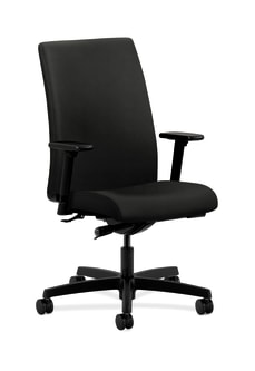 HON Ignition MidBack Task Chair | SynchroTilt | Adjustable Arms | Black Vinyl