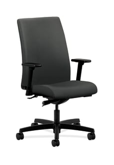 HON Ignition MidBack Task Chair | SynchroTilt | Adjustable Arms | Charcoal Vinyl