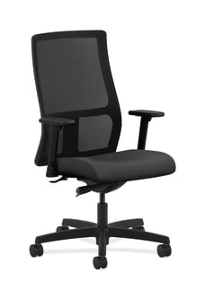 HON Ignition MidBack Mesh Task Chair | SynchroTilt | Adjustable Arms | Charcoal Vinyl